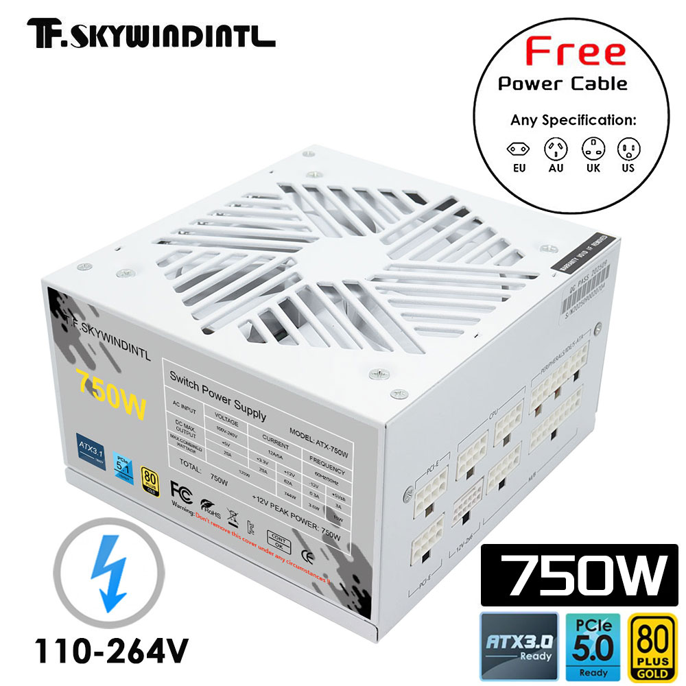 1000W White Modular Power Supply - Белый 750 Вт 850 Вт 1000