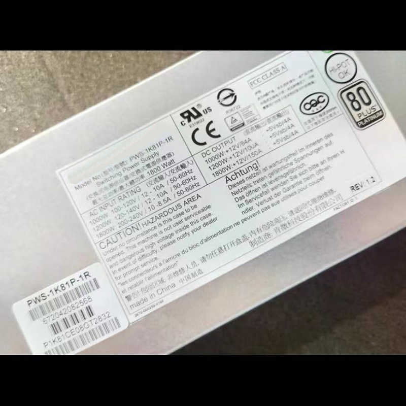 PWS-1K81P-1R 1800W For Supermi – обзор и цена 1800W Server Power Supply Redundant
